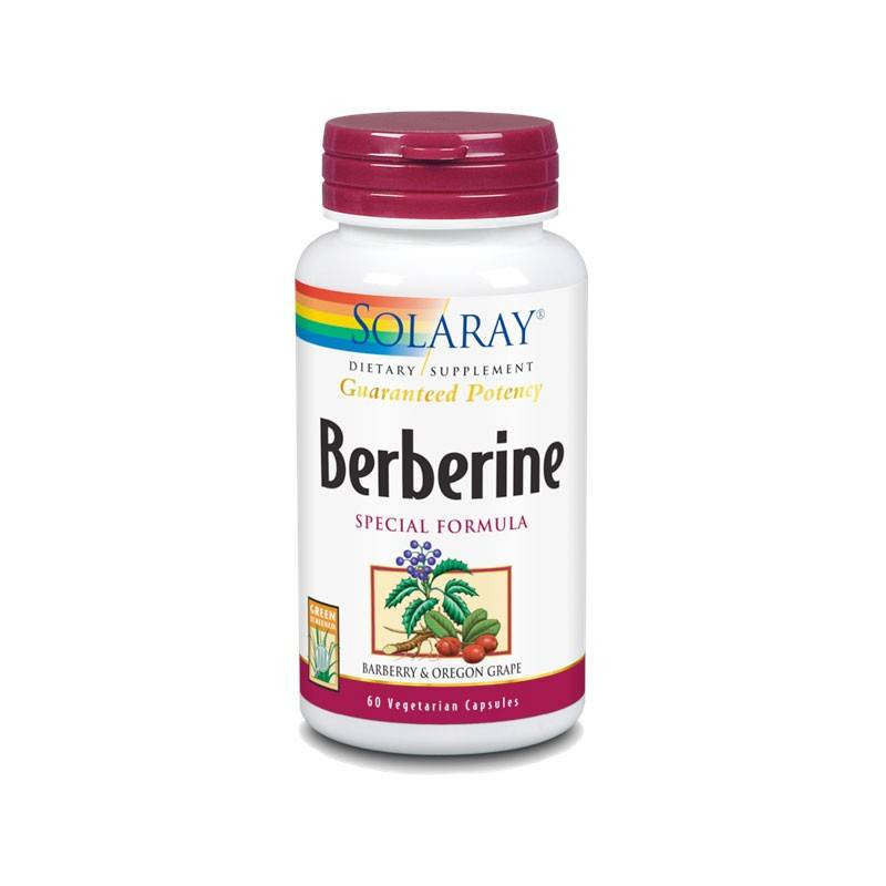 Berberine y Cúrcuma 600 mg 60 Cápsulas Solaray