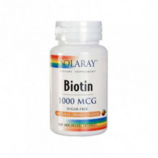 Biotina 1000 mcg 100 Comprimidos Sublinguales Solaray