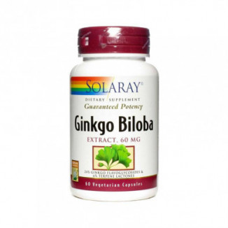 Ginkgo Biloba 60 mg 60 Cápsulas Solaray