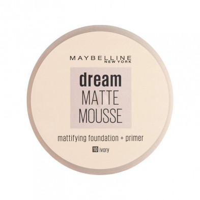 Dream Matte Mousse Base De Maquillaje 010 Ivory Beige Claro  Maybelline