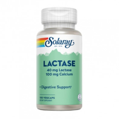 Lactasa 40 mg 100 Cápsulas Vegetales Solaray