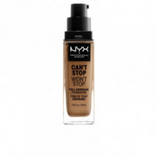 Can't Stop Won't Stop Base Fluida Cobertura Alta Color Caramel 30 ml Nyx