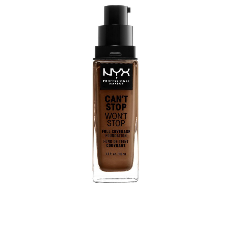 Can't Stop Won't Stop Base Fluida Cobertura Alta Color Cocoa 30 ml Nyx