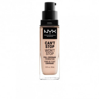 Can't Stop Won't Stop Base Fluida Cobertura Alta Color Light Porcel 30 ml Nyx