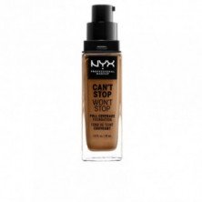 Can't Stop Won't Stop Base Fluida Cobertura Alta Color Nutmeg 30 ml Nyx