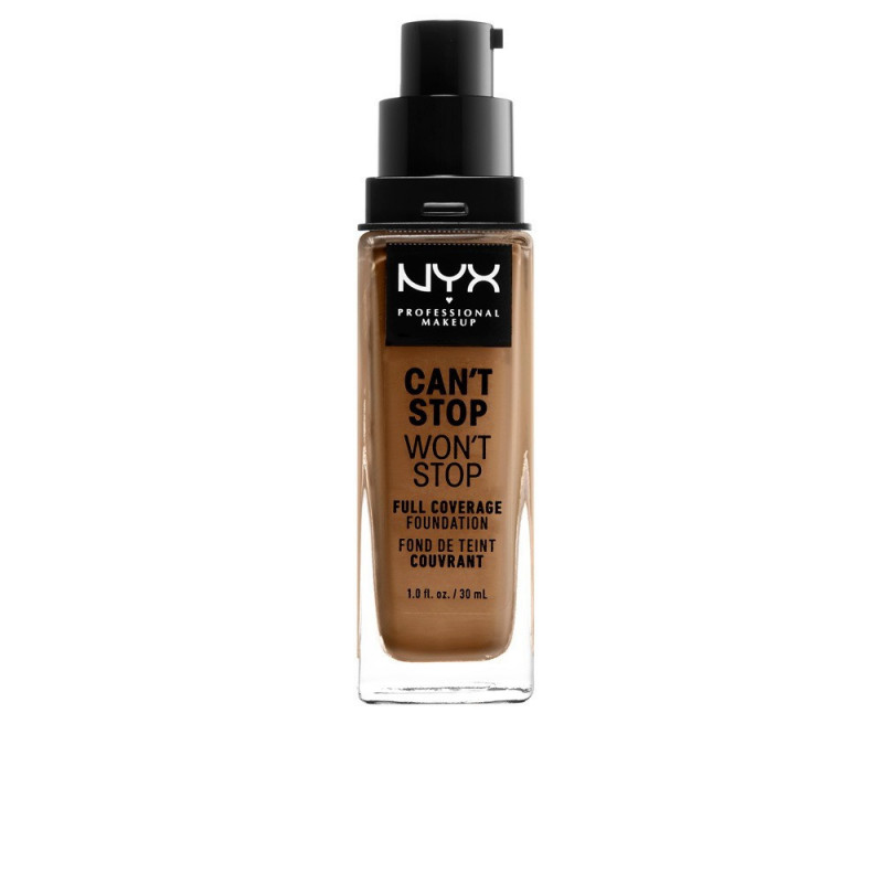 Can't Stop Won't Stop Base Fluida Cobertura Alta Color Nutmeg 30 ml Nyx