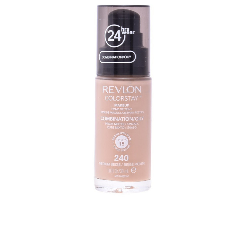 Revlon Colorstay Base De Maquillaje Para Rostro Cutis Mixto o Graso N.240 Medium Beige 30 ml