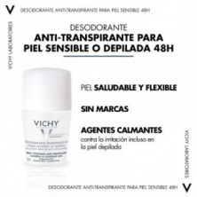 Vichy Desodorante Piel Sensible Antitranspirante Calmante 48H 50 ml