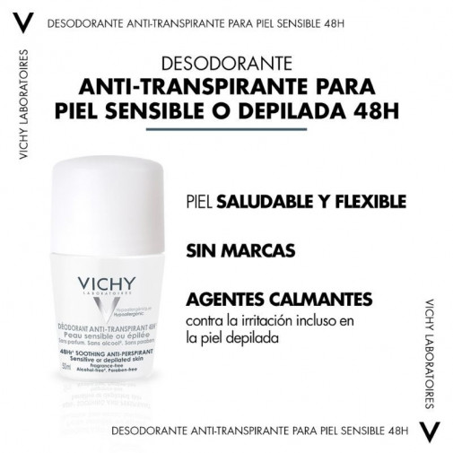 Vichy Antitranspirante 48h Piel Sensible 50 G