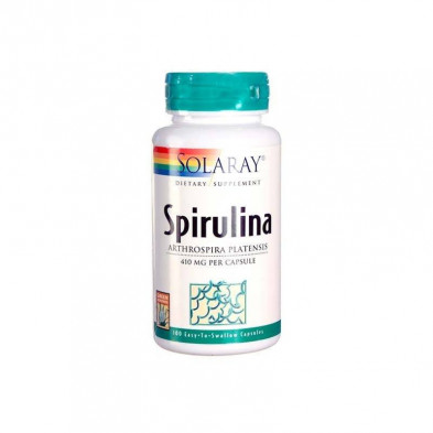 Spirulina 410 mg 100 Cápsulas Solaray