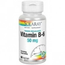 Vitamina B6 50 mg 60 Cápsulas Retard Solaray