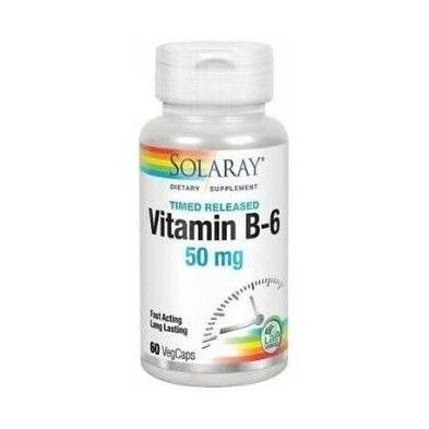 Vitamina B6 50 mg 60 Cápsulas Retard Solaray