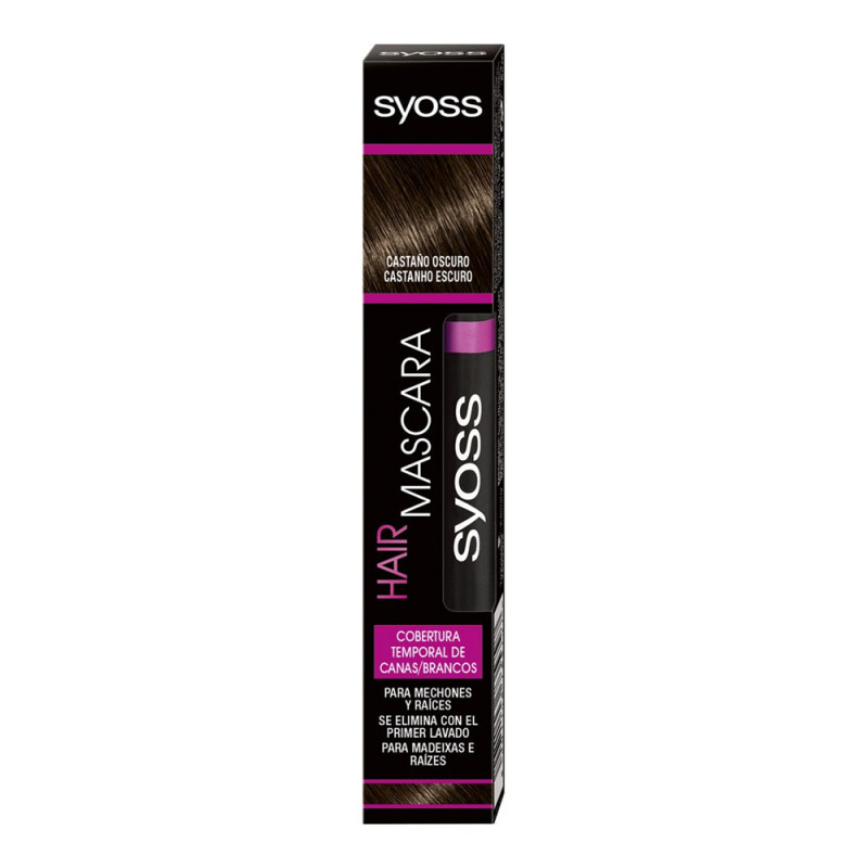 Hair Mascara Cobertura Temporal Color Castaño Oscuro 16 ml Syoss