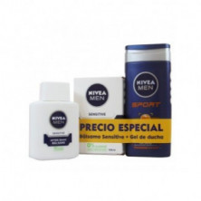 Nivea Men Sport Gel de Baño 250 ml + Sensitive After Shave Bálsamo 100 ml