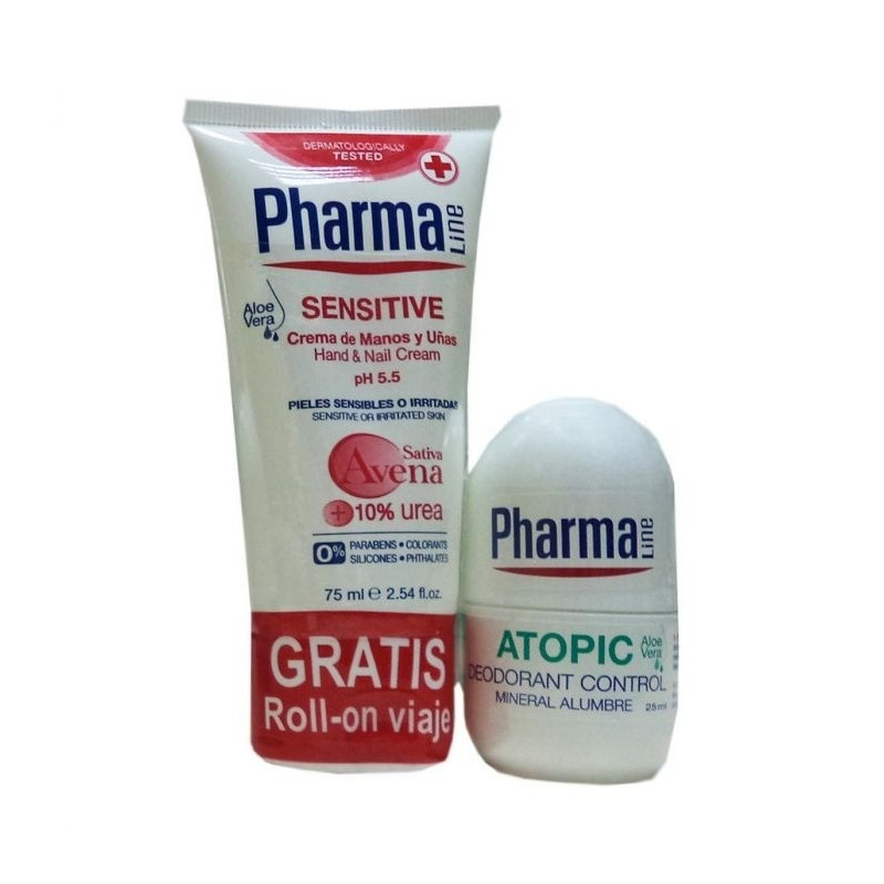 Sensitive Crema De Manos 75 ml + Atopic Desodorante Control 25 ml Pharmaline