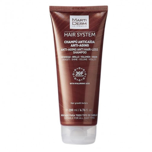 Champú Anticaída Anti Aging 3Gf Hair System 200 Ml Martiderm