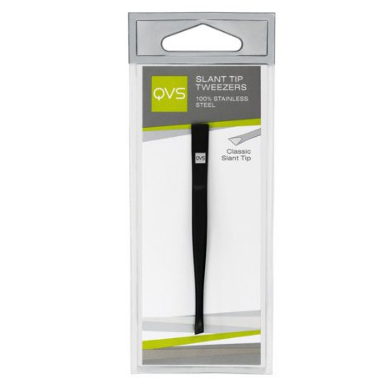 Slant Tip Tweezers Pinza Punta Diagonal de Acero Inoxidable Quita Vellos Qvs