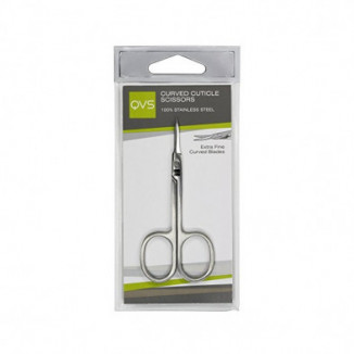 Curved Cuticle Scissors Tijera Cortacutículas de Cuchilla Curva Extra Fina Qvs