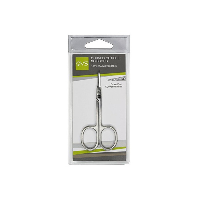 Curved Cuticle Scissors Tijera Cortacutículas de Cuchilla Curva Extra Fina Qvs