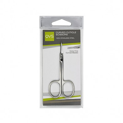 Curved Cuticle Scissors Tijera Cortacutículas de Cuchilla Curva Extra Fina Qvs