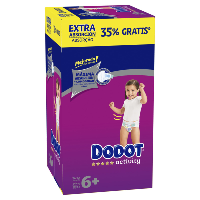 Dodot Activity Pañales Talla 6 +14kg 88 Pañales