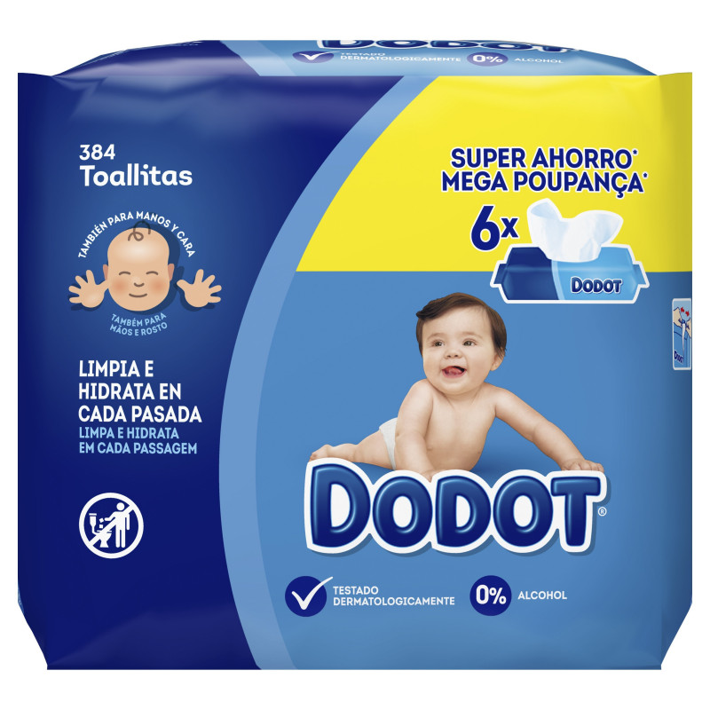 Dodot Toallitas Para Bebé 6x64 Toallitas