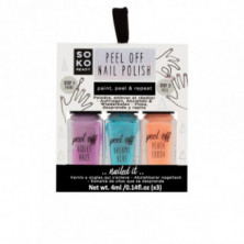 Peel Off Nail Polish Paint, Peel & Repeat X 3 Colours 4 ml Oh K!