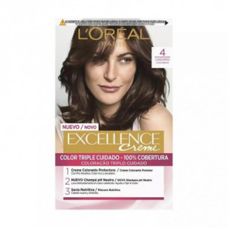 Tinte L'oreal Excellence Creme -4 Castaño