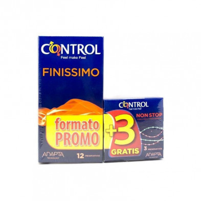 Preservativos Control Finissimo 12 + 3 Non Stop Gratis