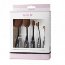 Set Brochas Ovaladas De Maquillaje Multiusos 5 Unidades Eurostil