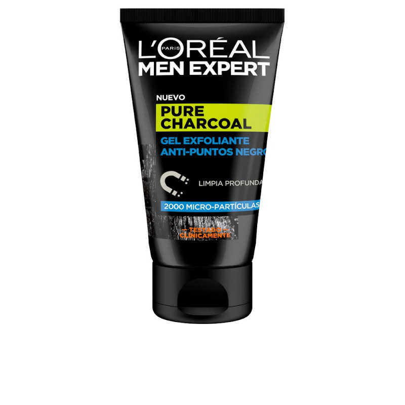 Men Expert Pure Charcoal Gel Exfoliante Para Puntos Negros 100 ml L'oreal