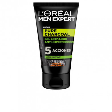 Men Expert Pure Charcoal Gel Limpiador Purificante 100 ml L'oreal