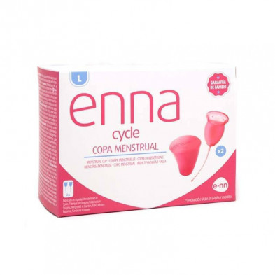 Enna Cycle Copa Menstrual Talla L 2 Unidades + Esterilizador