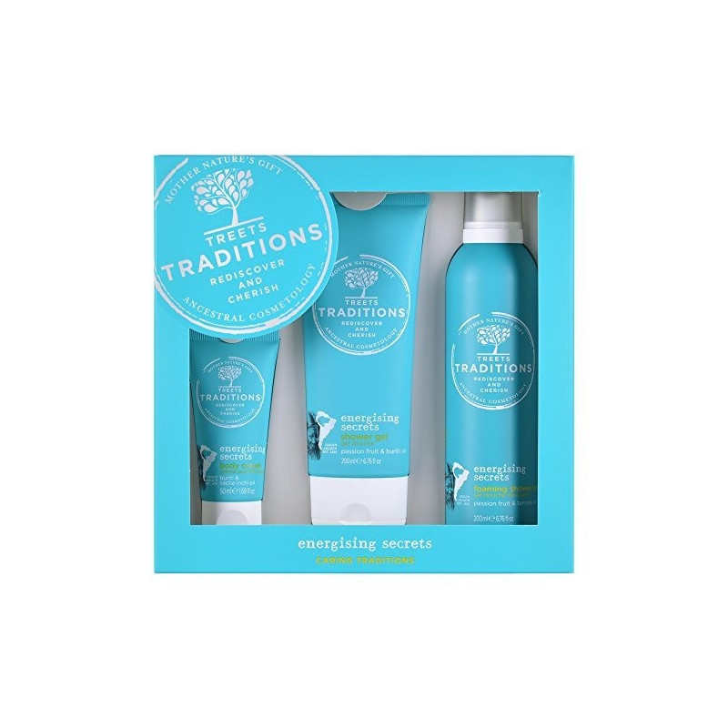 Set Energising Secrets Gel De Baño 200 ml + Espuma 200 ml + Crema Corporal 50 ml Treets