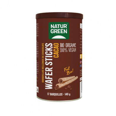 NaturGreen Barquillos Rellenos de Chocolate Bio 140 g