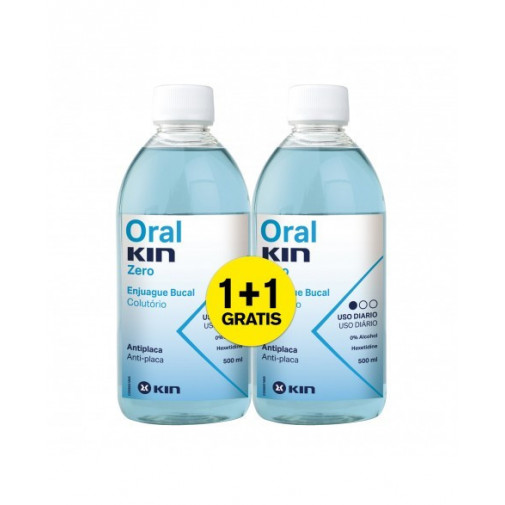 Oral Kin Zero Colutorio Antiplaca Duplo 2x500 Ml Kin