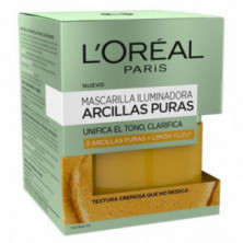 Mascarilla De Arcillas Puras Iluminadora 50 ml  L'oreal