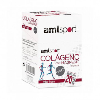 Amlsport Colageno Magnesio Vitamina C Sabor Fresa 20 Sticks