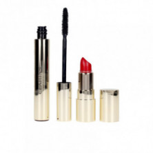 Set Supra Volume Mascara de Pestañas Negra + Joli Rouge Velvet N°742V Clarins