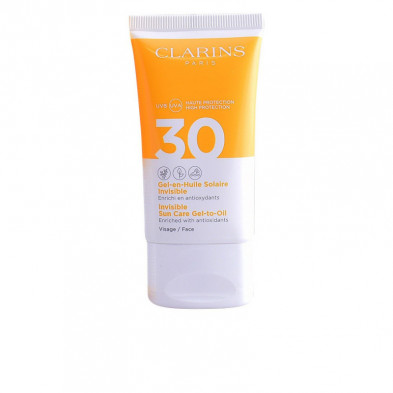 Gel-Aceite Solar Invisible Para el Rostro SPF30 50 ml Clarins