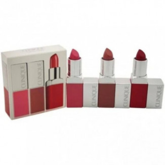 Clinique Pop Base Labial 02 Bare Pop + 09 Sweet Pop + 08 Cherry Pop