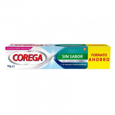 Corega Crema Fijadora Extra Fuerte Sin Sabor 70g