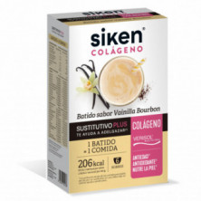 Siken Sustitutivo Plus Colágeno Batido Vainilla Bourbon 6 Sobres