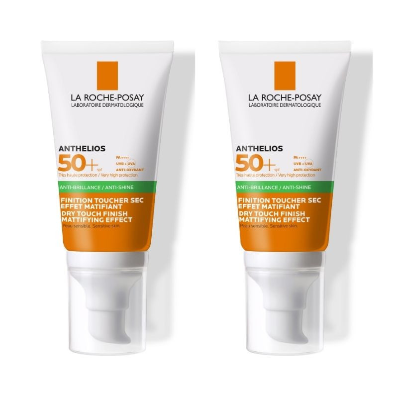 La Roche Posay Anthelios Anti Brillos Toque Seco SPF 50+ Duplo 2x50 ml