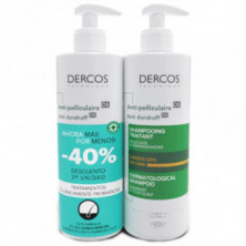 Vichy Dercos Champú Anticaspa Cabello Seco Duplo 2x390 ml