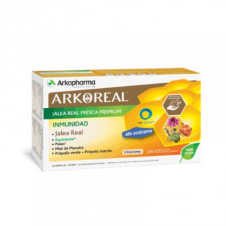 Arkoreal Jalea Real Fresca Premium Inmunidad Sin Azúcar 20 ampollas Arkopharma