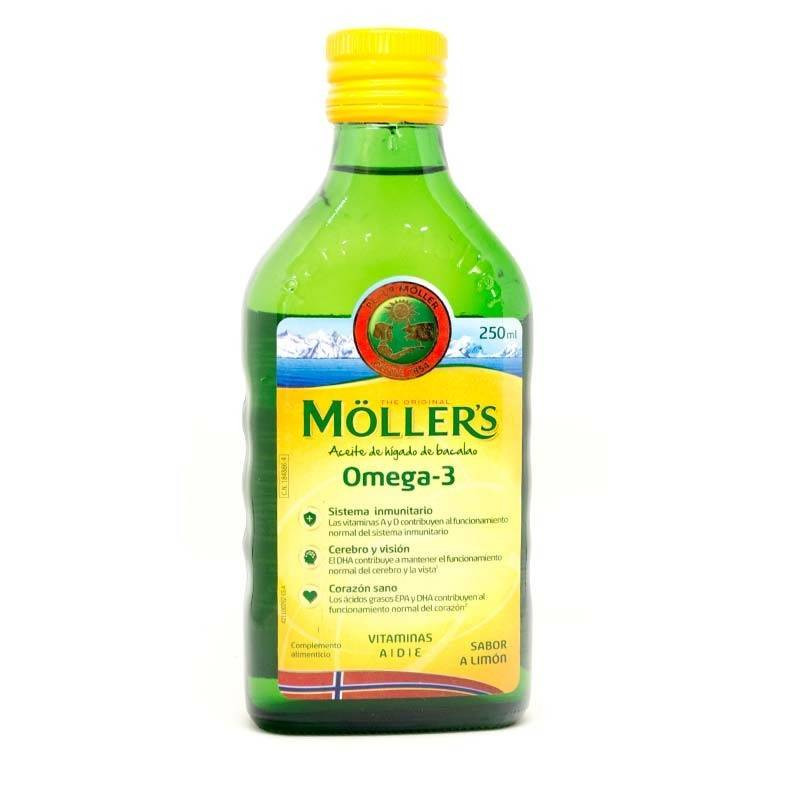 Moller's Aceite de Higado de Bacalao Sabor Limón 250ml