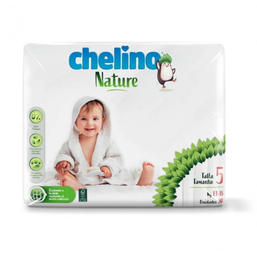 Pañales Chelino Nature Talla 5 (13 18 Kg) 30 Unidades