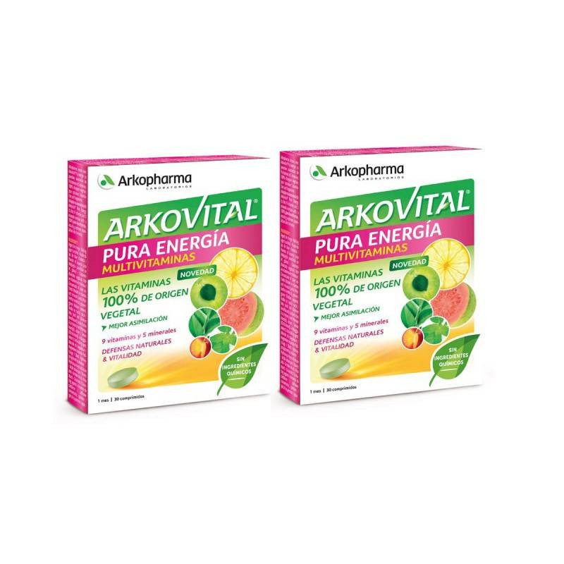 Arkovital Pura Energía Multivitaminas Duplo 2x30 Comprimidos