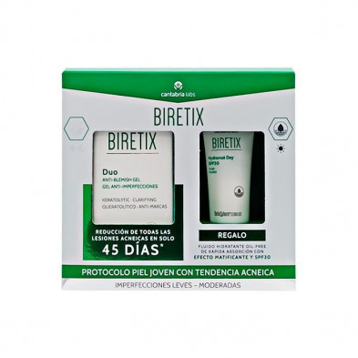 Biretix Duo Gel Anti-Imperfecciones 30 ml + Hydramat Day  15 ml